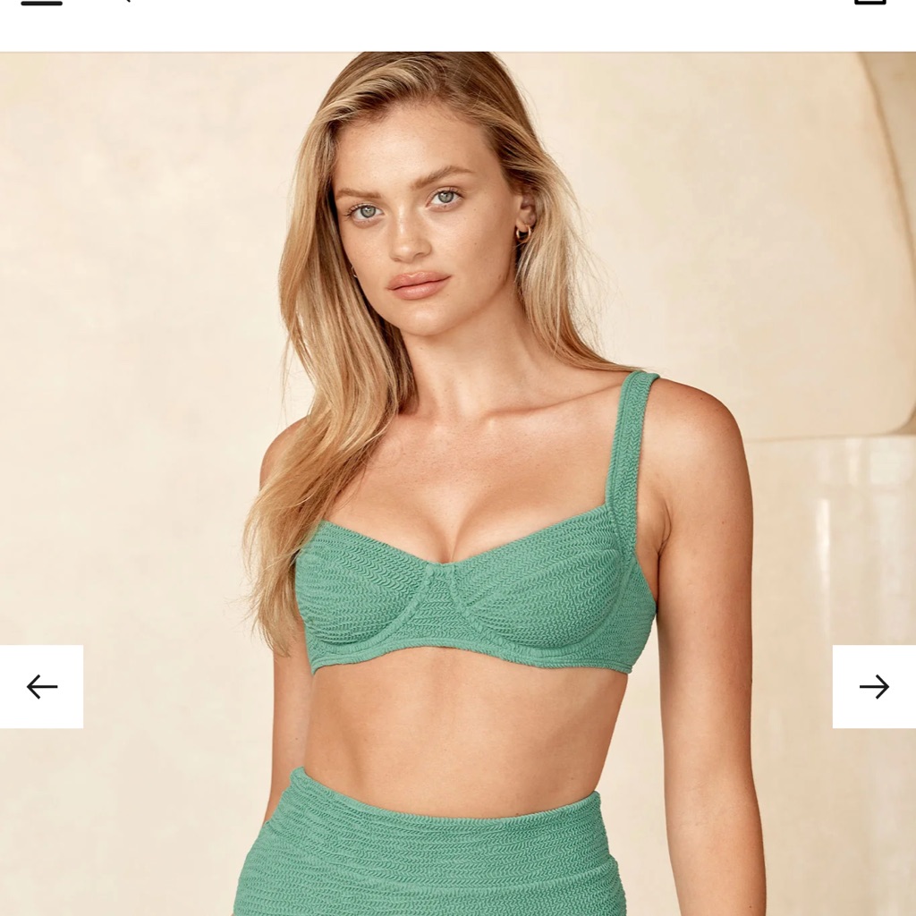 Monday Swimwear- Cream Crinkle Sorrento Top (Photo Just For Reference)